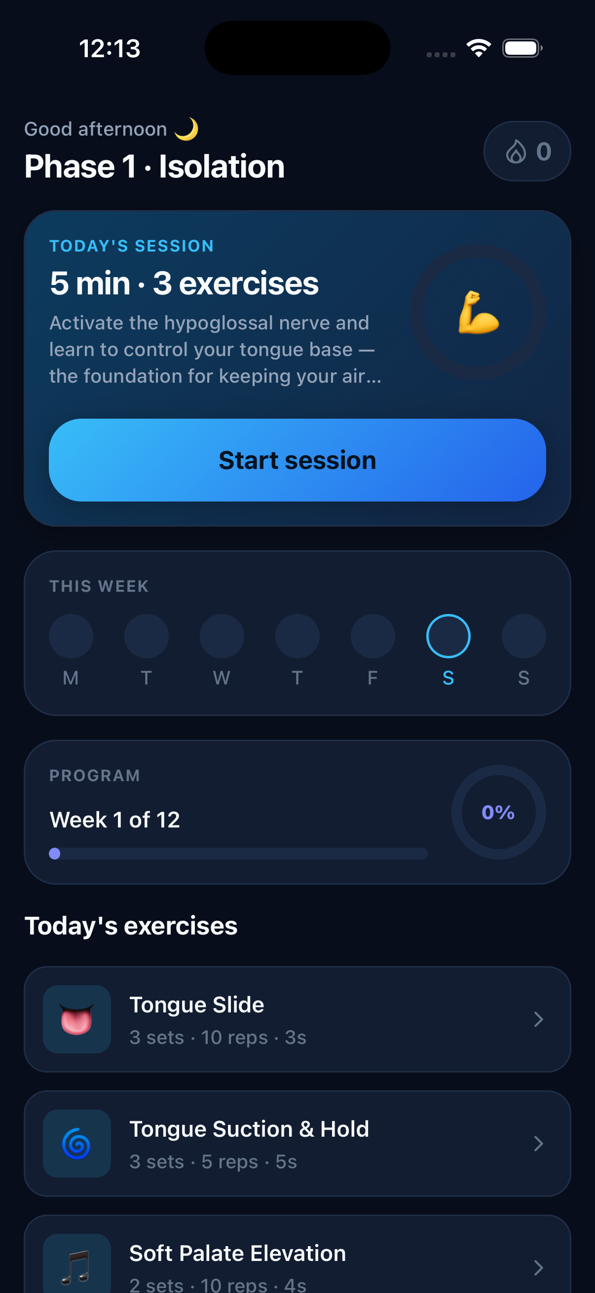 NoSnore App - Today Screen